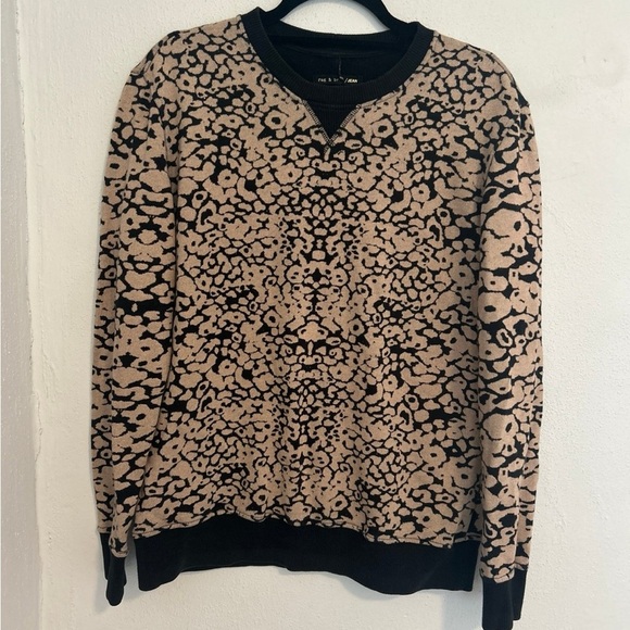 Rag & Bone Black and Cream Knit Sweater - Picture 2 of 4